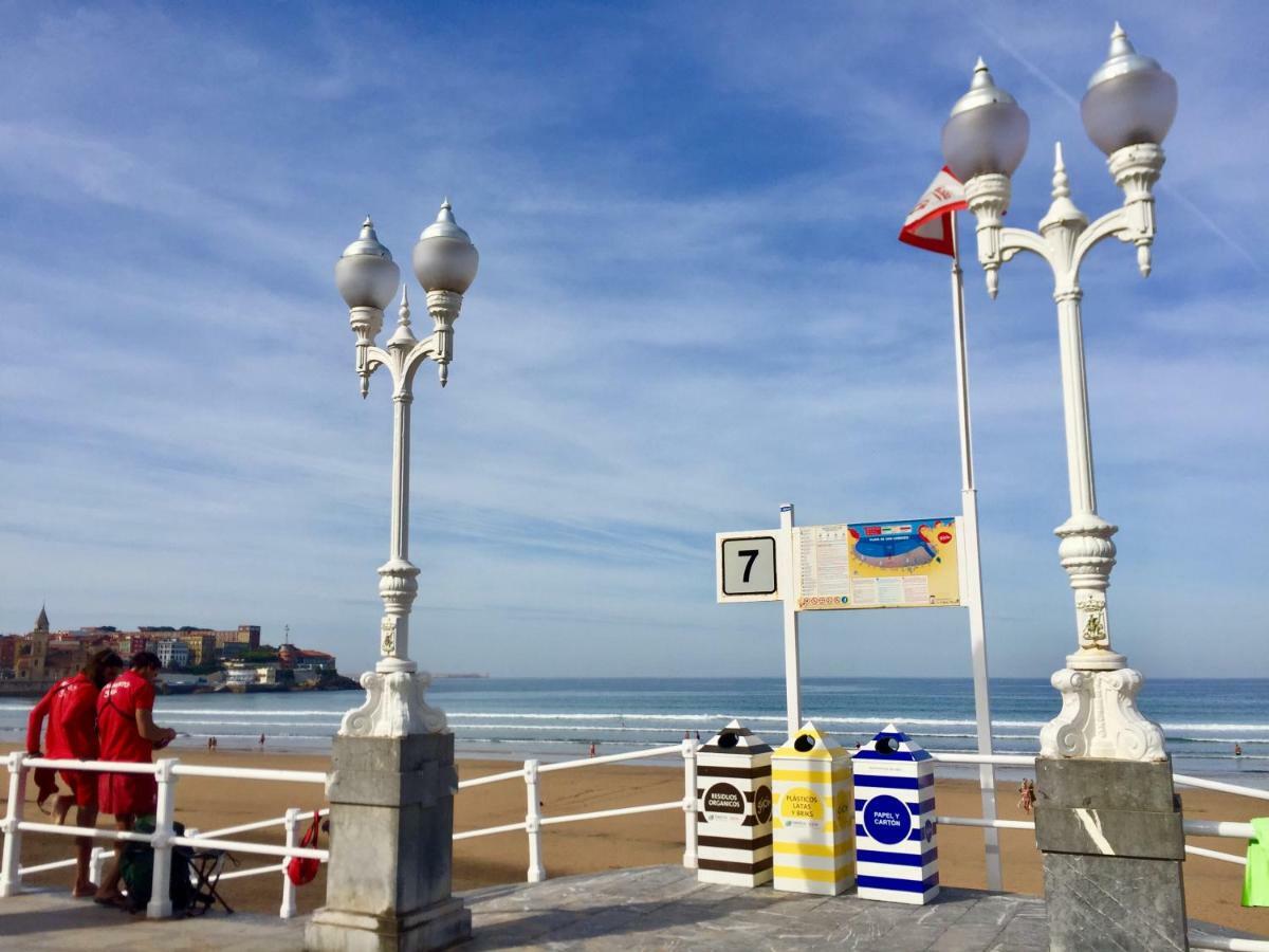 Atico Marques Playa Centro - Garaje Opcional Lägenhet Gijón Exteriör bild